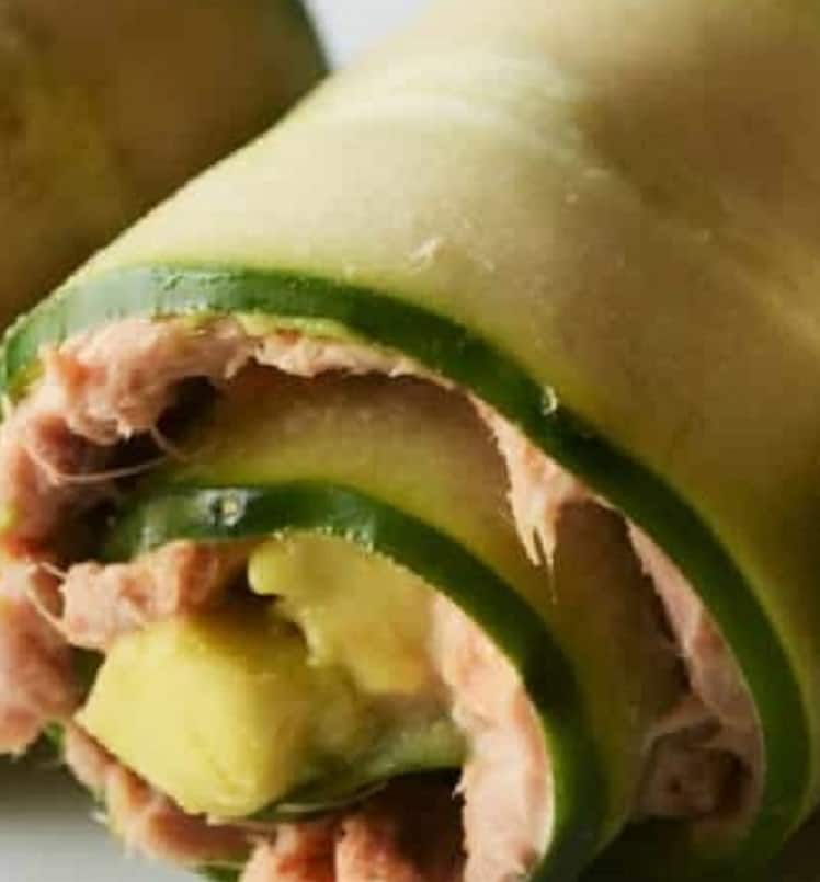 pepino relleno con atun