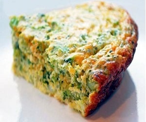 Quiche De Espinaca, Hongos Y Brócoli sin Masa