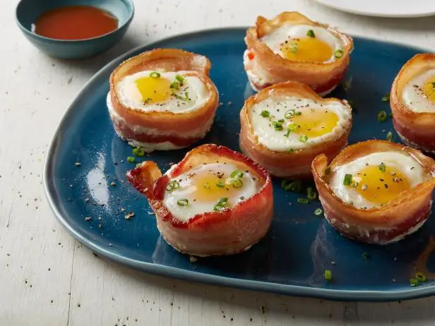Ham and egg in a cup
