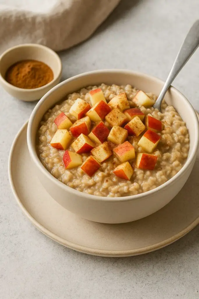 Avena sin gluten con manzana y canela